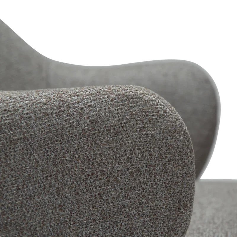 Chair Bae Black Frame by M.Georgsen with boucle fabric 57 x 61 x 80cm