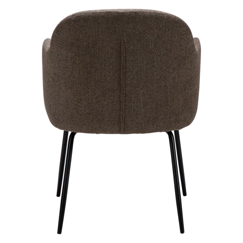 Chair Bae Black Frame by M.Georgsen with boucle fabric 57 x 61 x 80cm