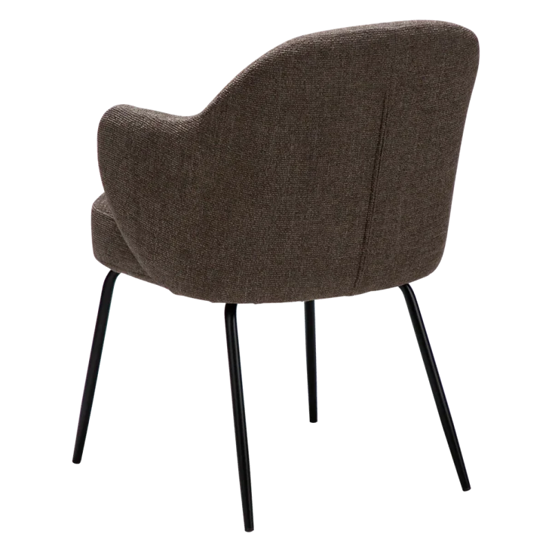 Chair Bae Black Frame by M.Georgsen with boucle fabric 57 x 61 x 80cm