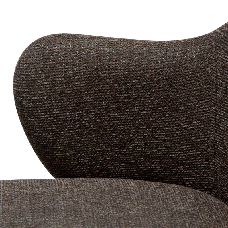 Chair Bae Black Frame by M.Georgsen with boucle fabric 57 x 61 x 80cm