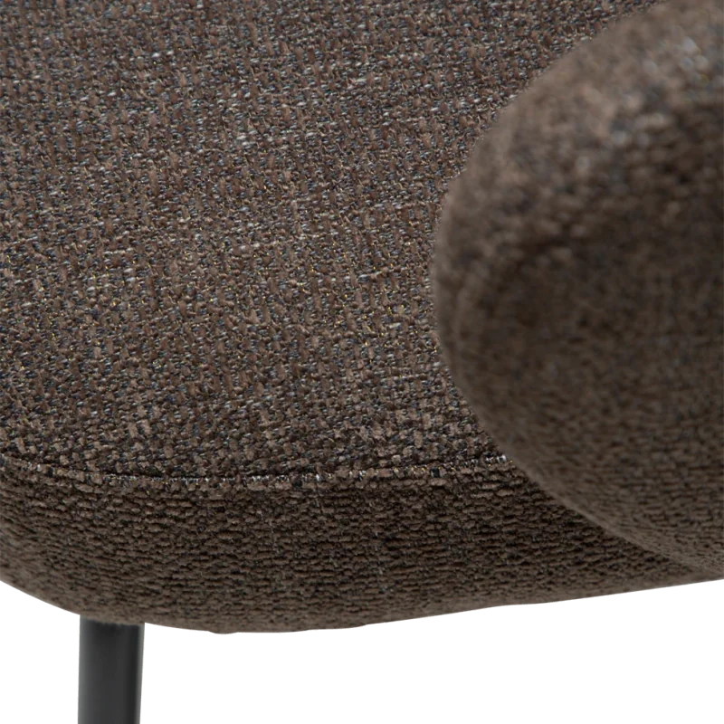 Chair Bae Black Frame by M.Georgsen with boucle fabric 57 x 61 x 80cm