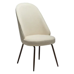 Chair Utopia Brass frame by Says Who with boucle fabric 54 x 63 x 99cm