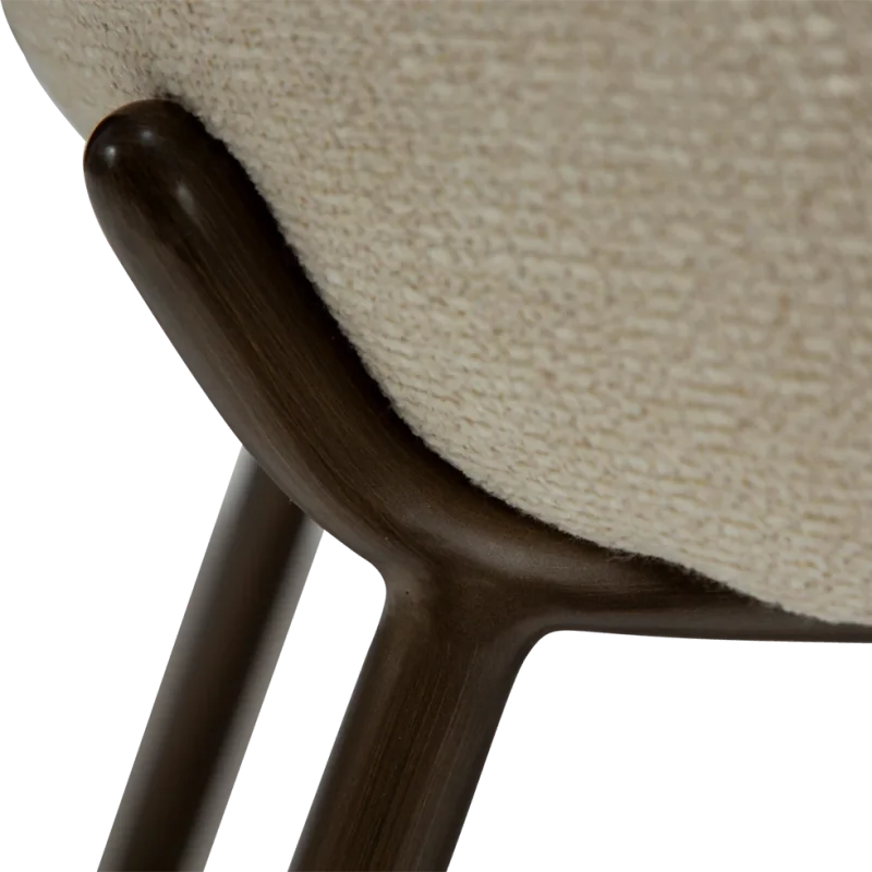 Καρέκλα Utopia Brass frame by Says Who με ύφασμα μπουκλέ 54x63x99cm