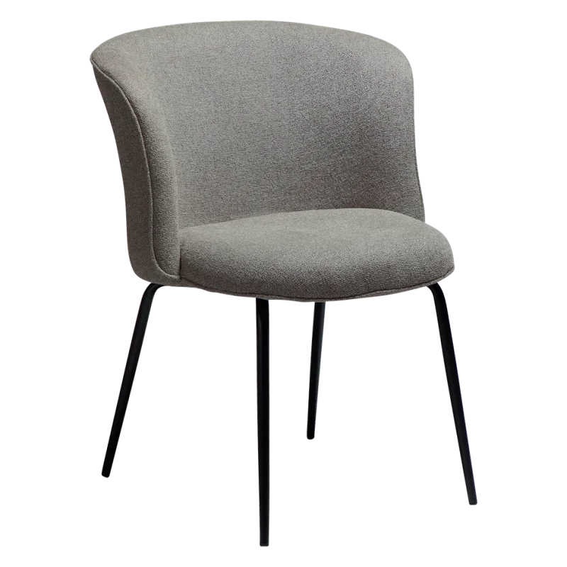 Chair Bliss Black frame by Says Who with boucle fabric 63 x 64 x 83cm