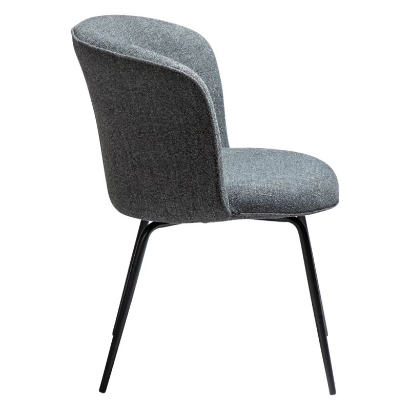 Chair Bliss Black frame by Says Who with boucle fabric 63 x 64 x 83cm