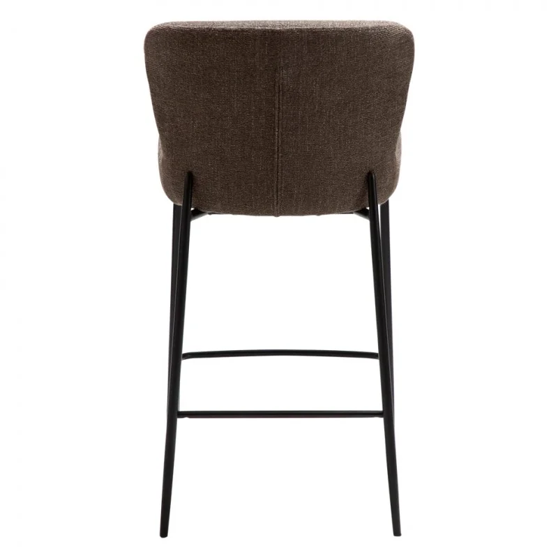 Σκαμπό Bar Glam Brass Frame by Sanne Protin καφέ μπουκλέ 49x58x96cm