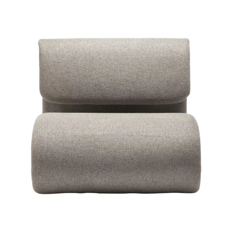 Lounge Chair Dubna by M.Georgsen grey-beige boucle fabric 75x92x64cm