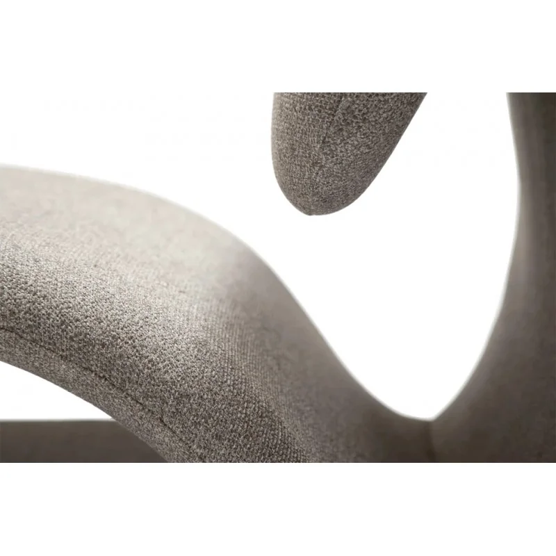 Lounge Chair Dubna by M.Georgsen grey-beige boucle fabric 75x92x64cm