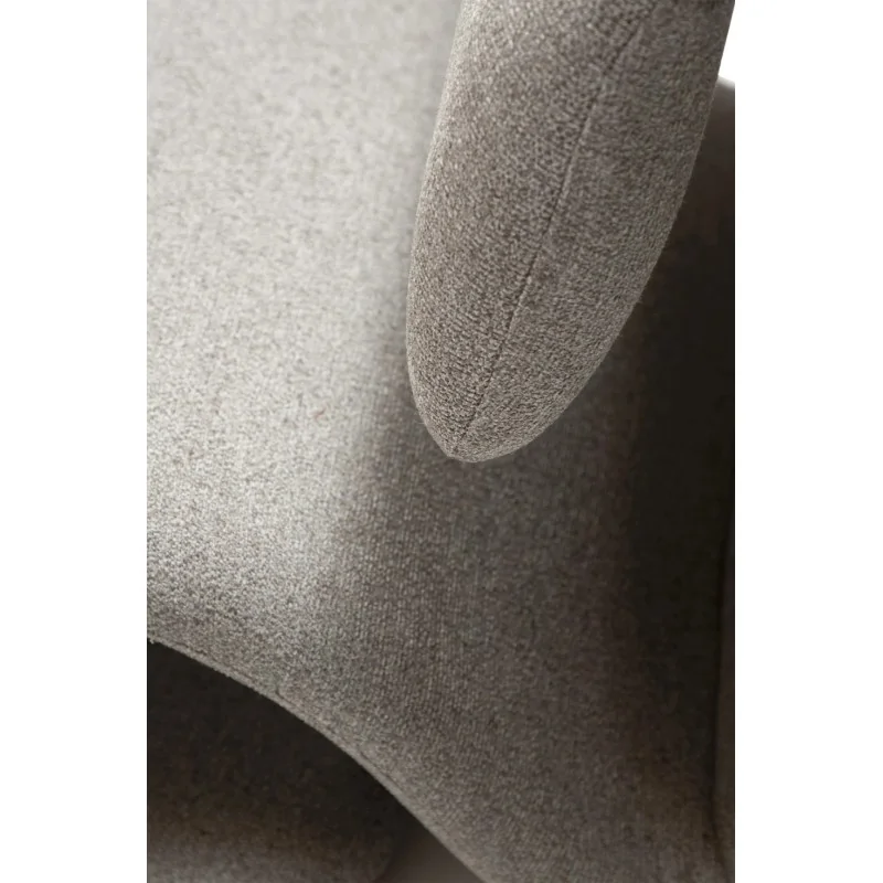 Lounge Chair Dubna by M.Georgsen grey-beige boucle fabric 75x92x64cm