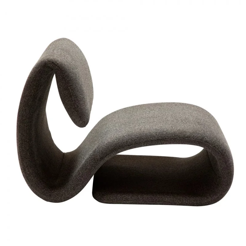 Lounge Chair Dubna by M.Georgsen grey boucle fabric 75 x 92 x 64cm