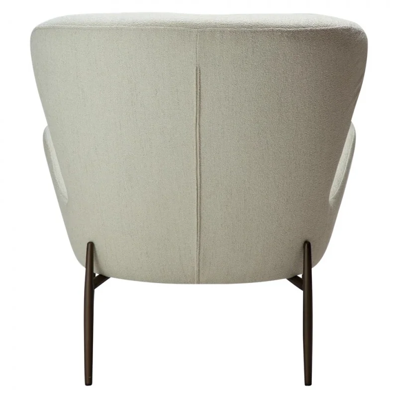 Armchair Glam Brass Frame by Sanne Protin off-white boucle 74x82x85cm