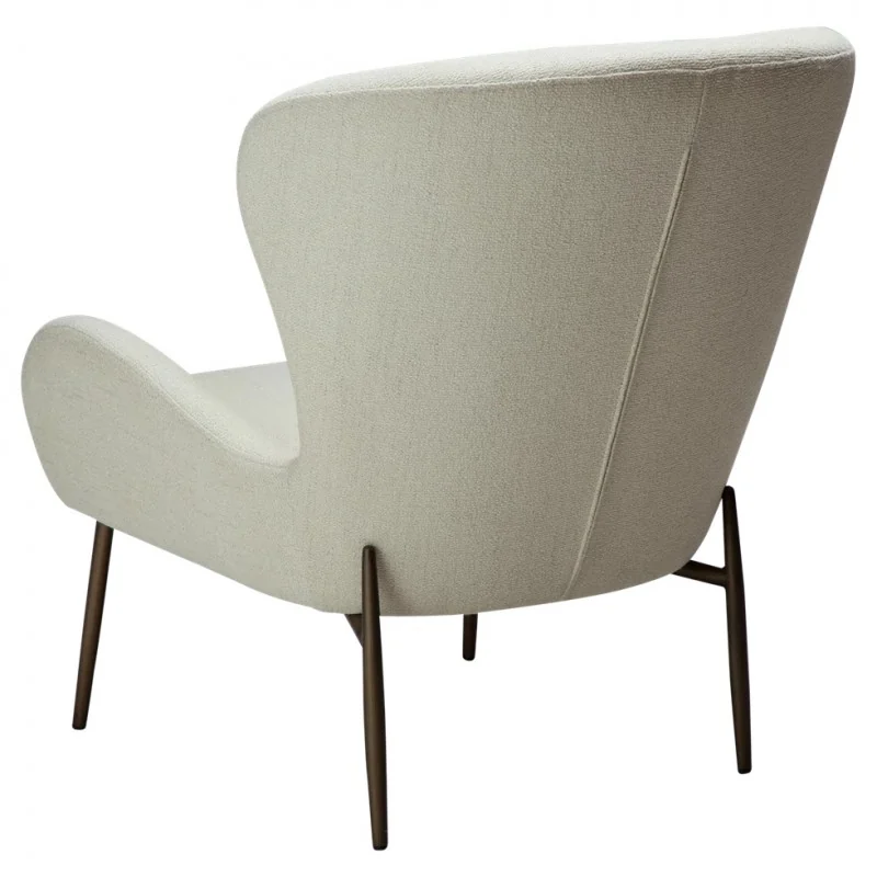Armchair Glam Brass Frame by Sanne Protin off-white boucle 74x82x85cm