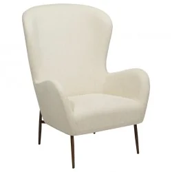 Armchair Glam High Back by Sanne Protin off-white boucle 76x86x105cm