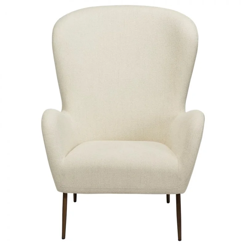 Πολυθρόνα Glam High Back by Sanne Protin υπόλευκο μπουκλέ 76x86x105cm