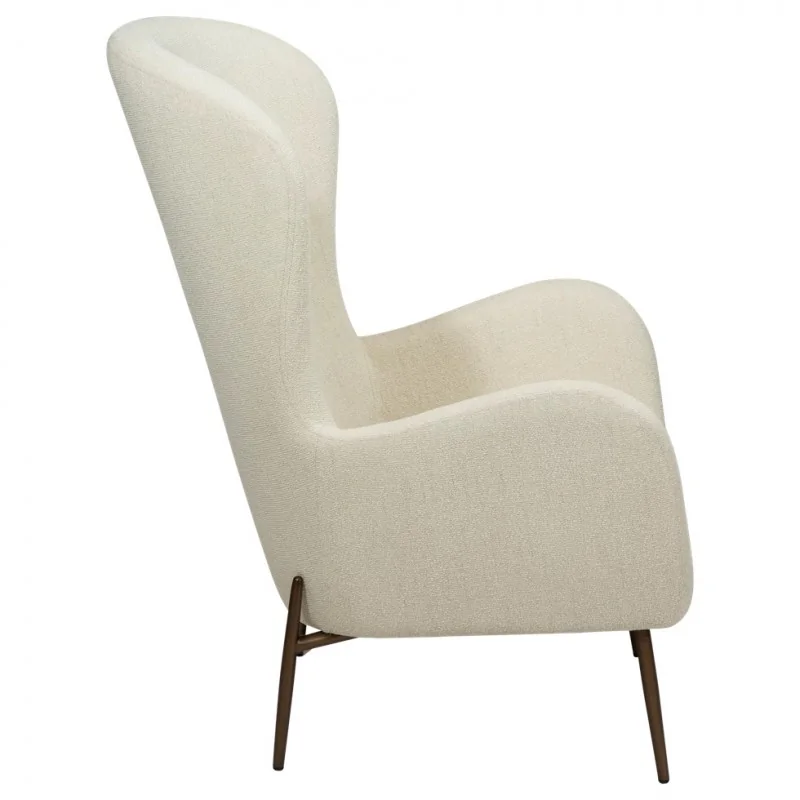 Πολυθρόνα Glam High Back by Sanne Protin υπόλευκο μπουκλέ 76x86x105cm