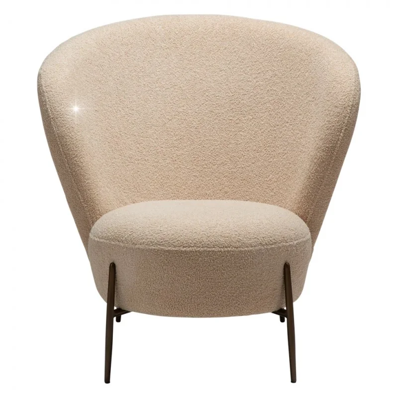 Lounge Chair Orbit by Amtorp design beige boucle fabric 84 x 83 x 84cm