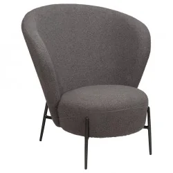 Lounge Chair Orbit by Amtorp design dark grey boucle fabric 84x83x84cm