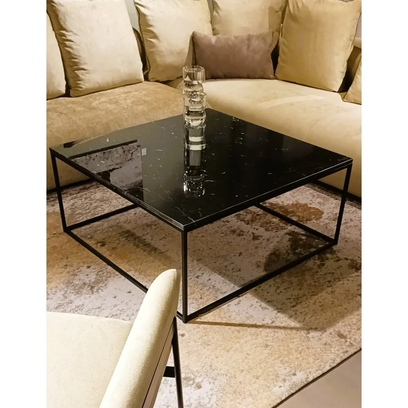 Coffee table Key West Black marble top 80 x 80cm & 100 x 100cm