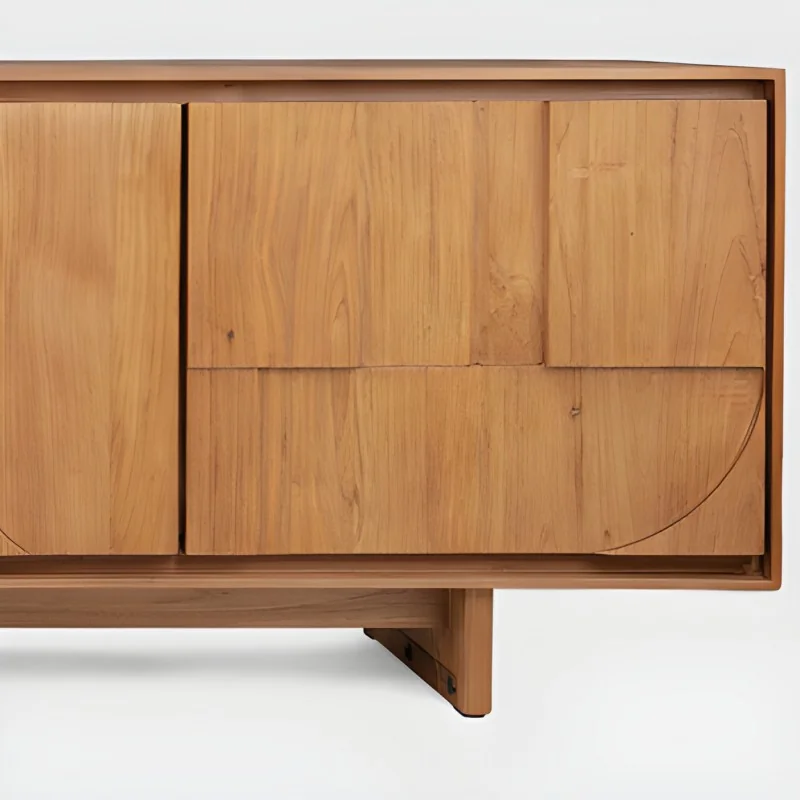 Sideboard Mia 4 doors of solid teak wood 210 x 45 x 60cm