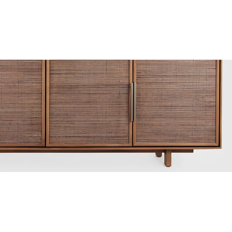 Sideboard Ada 4 doors of solid teak wood 180 x 40 x 63cm