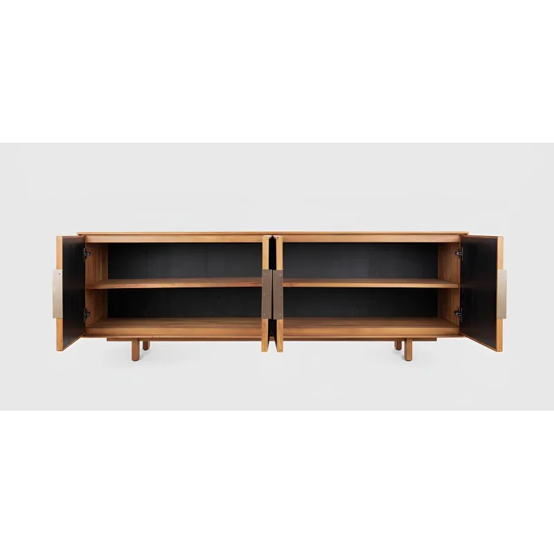Sideboard Ada 4 doors of solid teak wood 180 x 40 x 63cm