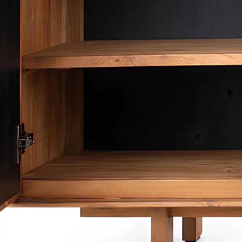Sideboard Ada 4 doors of solid teak wood 180 x 40 x 63cm
