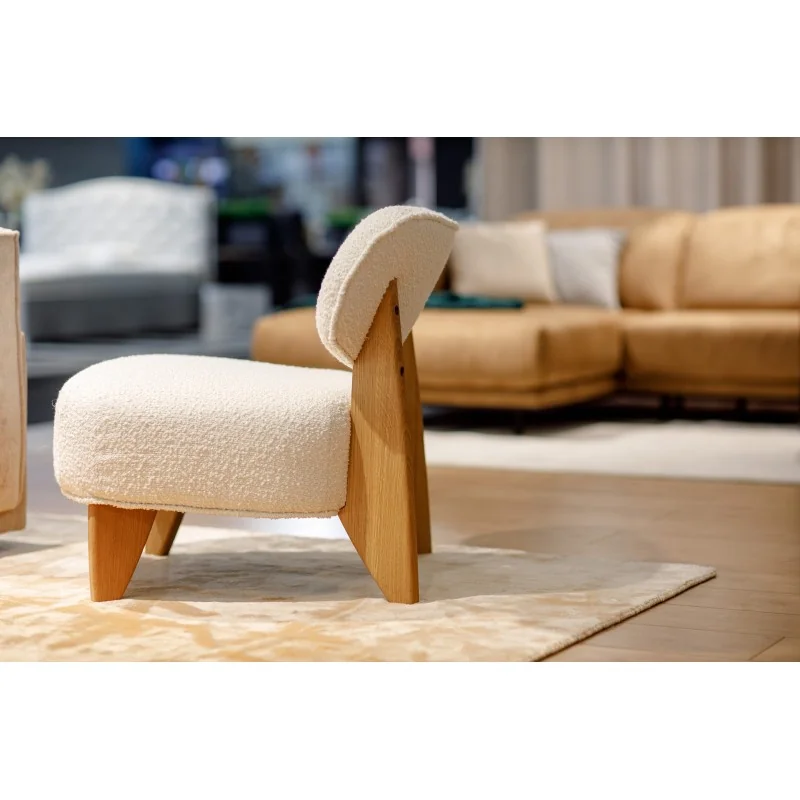 Armchair Juna solid wooden legs with fabric of your choice 70x79x72cm