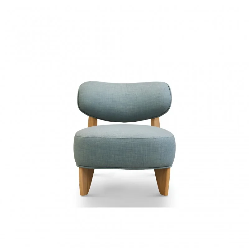 Armchair Juna solid wooden legs with fabric of your choice 70x79x72cm