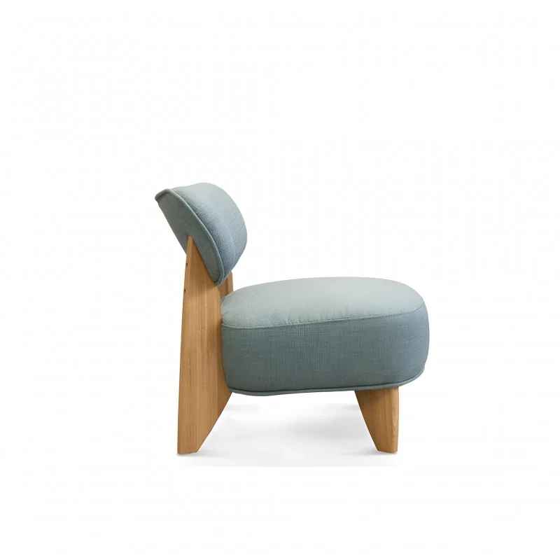 Armchair Juna solid wooden legs with fabric of your choice 70x79x72cm