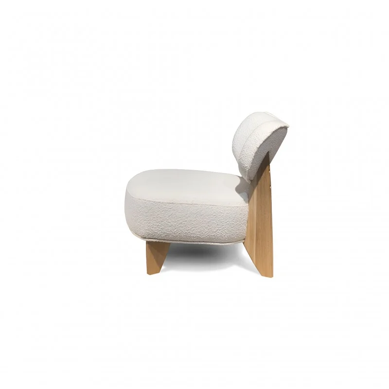 Armchair Juna solid wooden legs with fabric of your choice 70x79x72cm