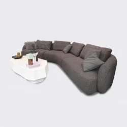 Sofa Domani by Enrique Marti Curved 45º six seater 430 x 178cm