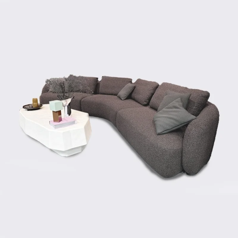 Sofa Domani Curved Edges Curved 45º by Enrique Marti 6 seater 430x178