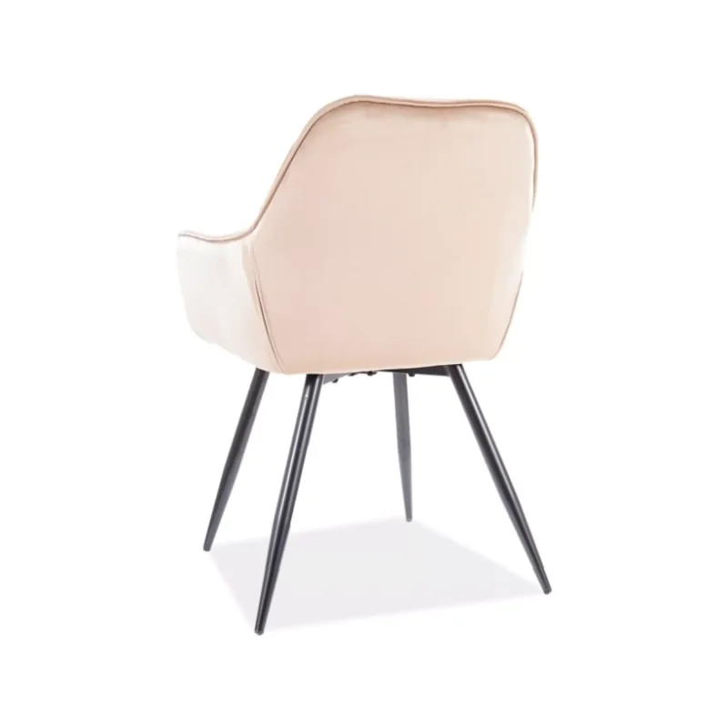 Chair with armrests Cherry with beige velvet 57 x 58 x 87cm