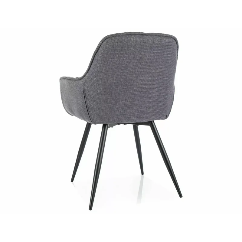 Chair with armrests Cherry with dark grey color fabric 57 x 58 x 87cm
