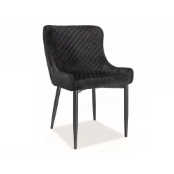 Chair Colin upholstered with black color velvet 52 x 61 x 82cm