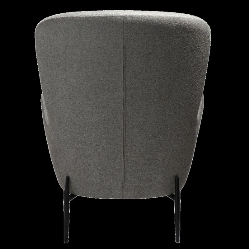 Πολυθρόνα Glam High Back by Sanne Protin γκρεζ μπουκλέ 76x86x105cm