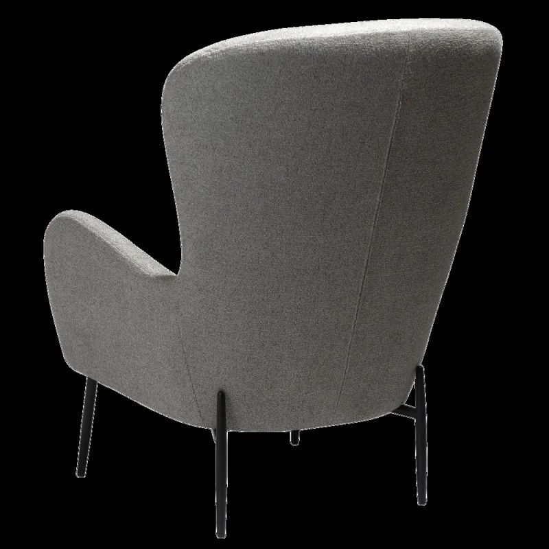 Armchair Glam High Back by Sanne Protin greige boucle 76x86x105cm