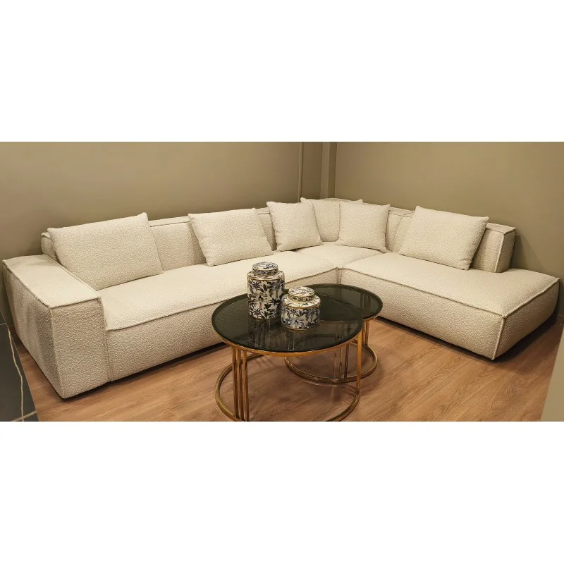 Καναπές γωνία Vellaro Open End με ενα μπράτσο 250-280-320 x 240cm