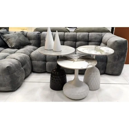 Coffee Table Salo Ceramic Top marble effect set of 3 pieces 130 x 60cm