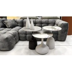 Coffee Table Salo Ceramic Top marble effect set of 3 pieces 130 x 60cm