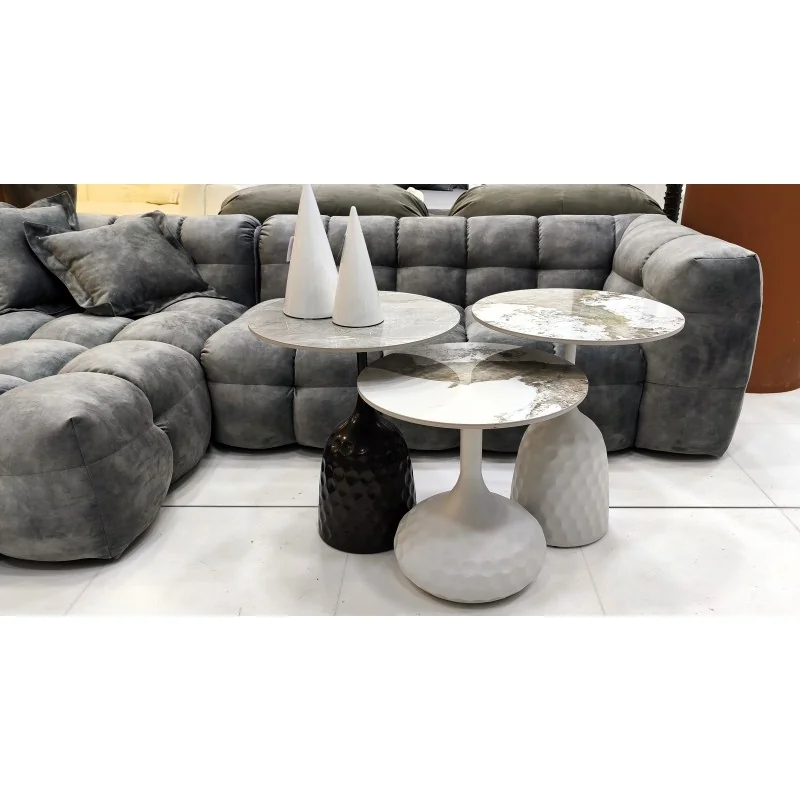 Coffee Table Salo Ceramic Top marble effect set of 3 pieces 130 x 60cm
