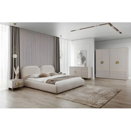 Bed Nubo with storage fabric of your choice for mattress 160-180x200cm