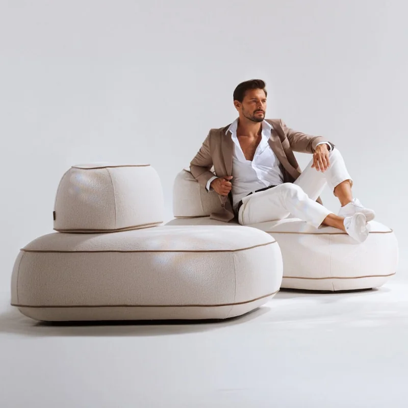 Σύνθεση καναπέ Skew by Karim Rashid σε ύφασμα επιλογής σας