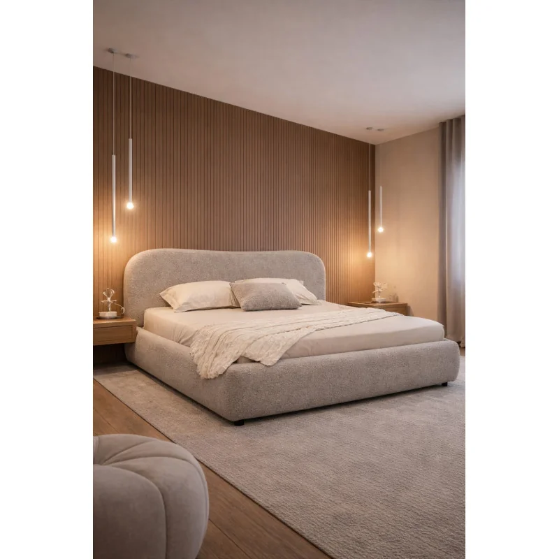 Bed Isla Gray with storage SPECIAL OFFER for mattress 160 x 200cm