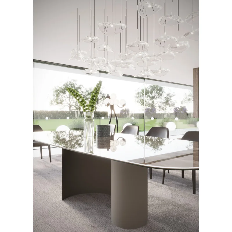 Dining table Esso Quartz stone 180x100 200x106 220x110 240x114cm