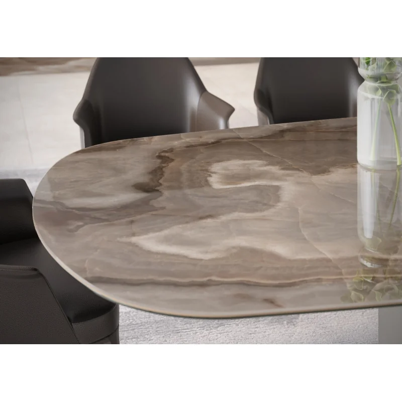 Dining table Esso Quartz stone 180x100 200x106 220x110 240x114cm