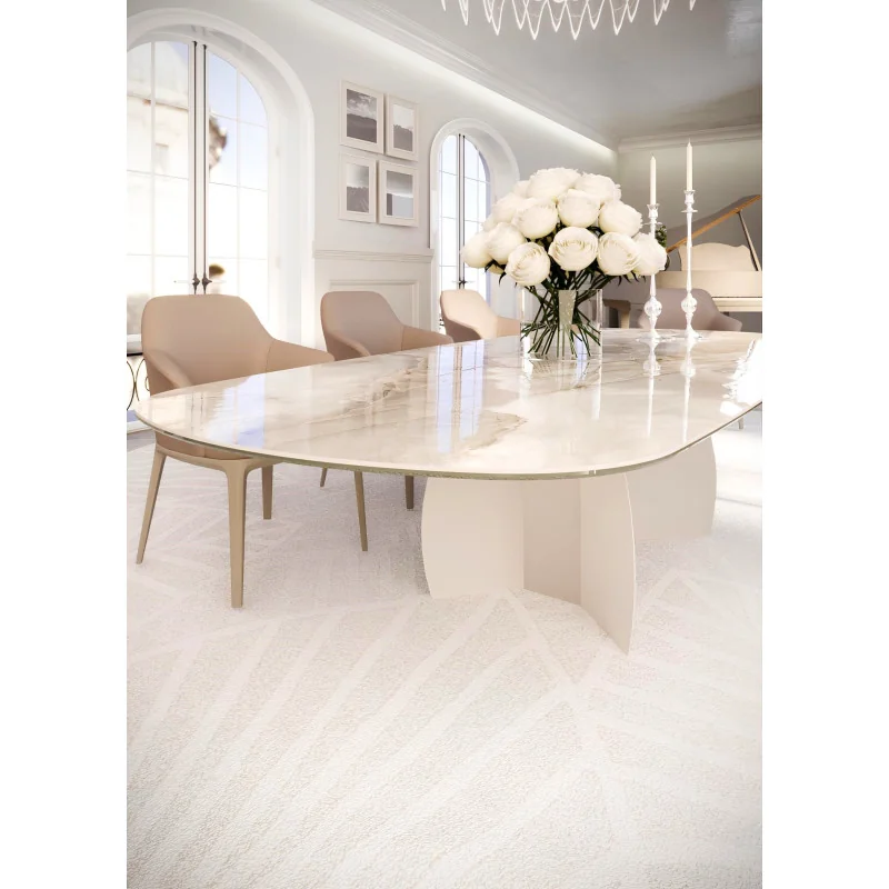 Dining table Donatella Quartz stone 180x100 200x106 220x110 240x114cm
