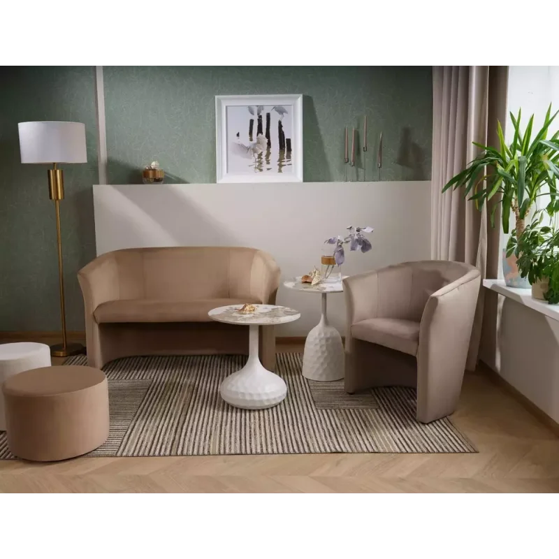 Coffee Table Salo Ceramic Top marble effect set of 2 pieces 110 x 50cm