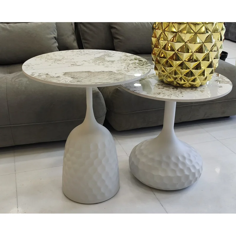 Coffee Table Salo Ceramic Top marble effect set of 2 pieces 110 x 50cm