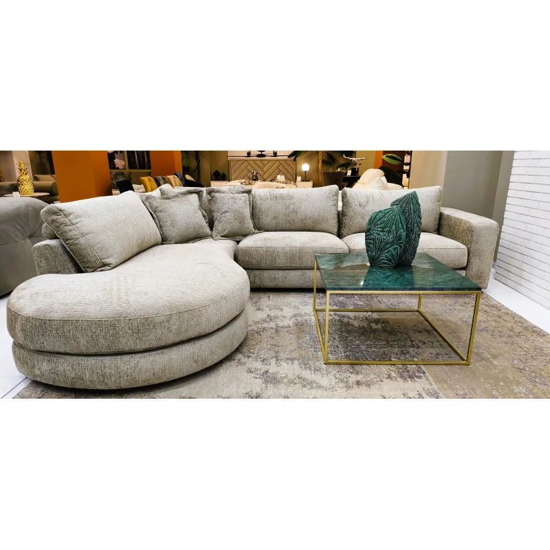 Corner sofa modular Drop open round end 315-335-350x260cm & 350x350cm